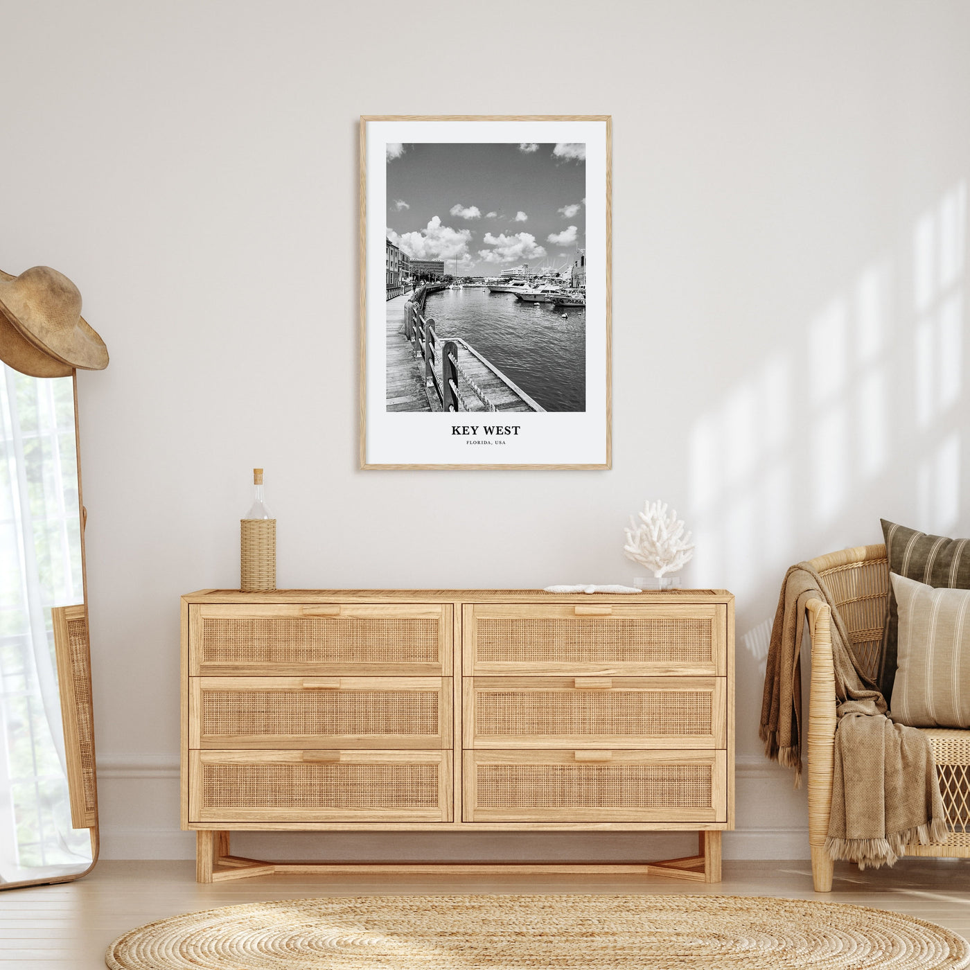 Key West Portrait B&W No 2 Poster