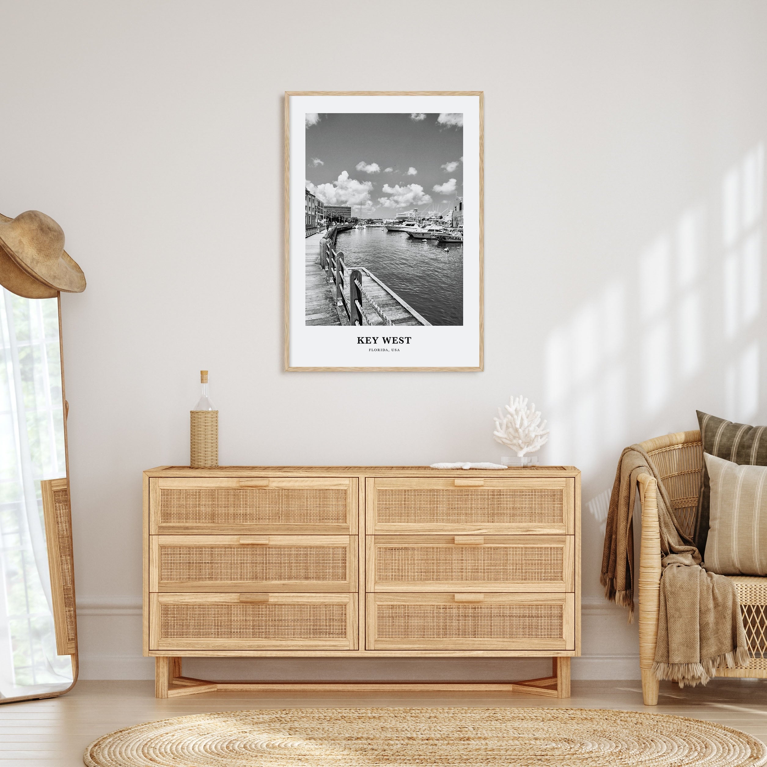 Key West Portrait B&W No 2 Poster