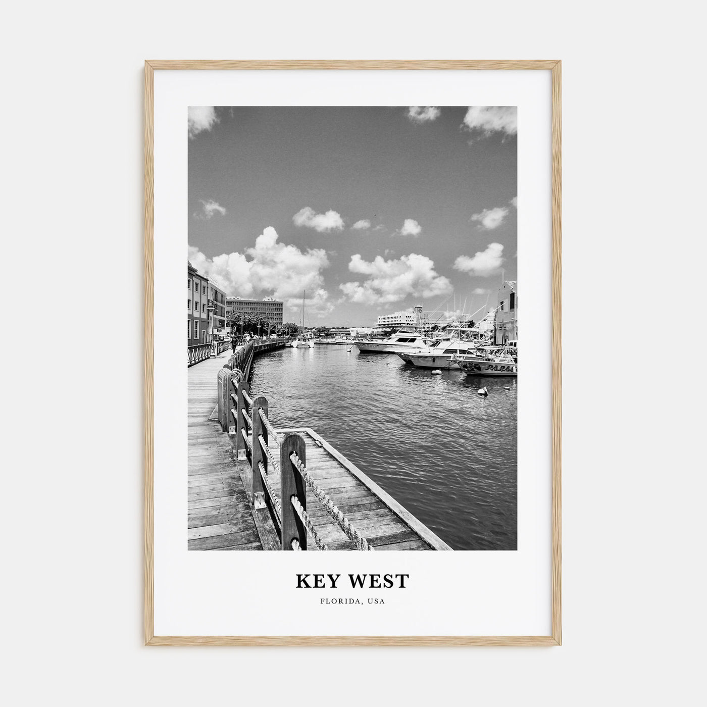 Key West Portrait B&W No 2 Poster