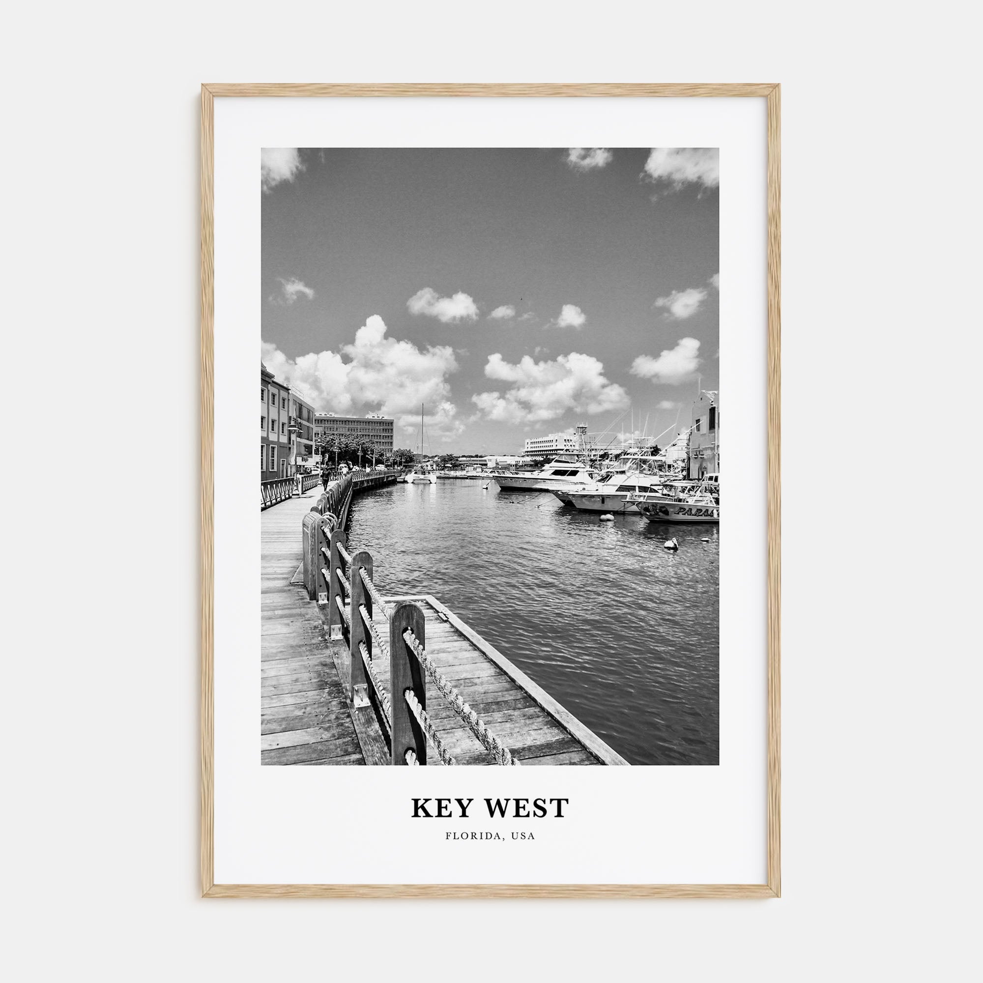 Key West Portrait B&W No 2 Poster