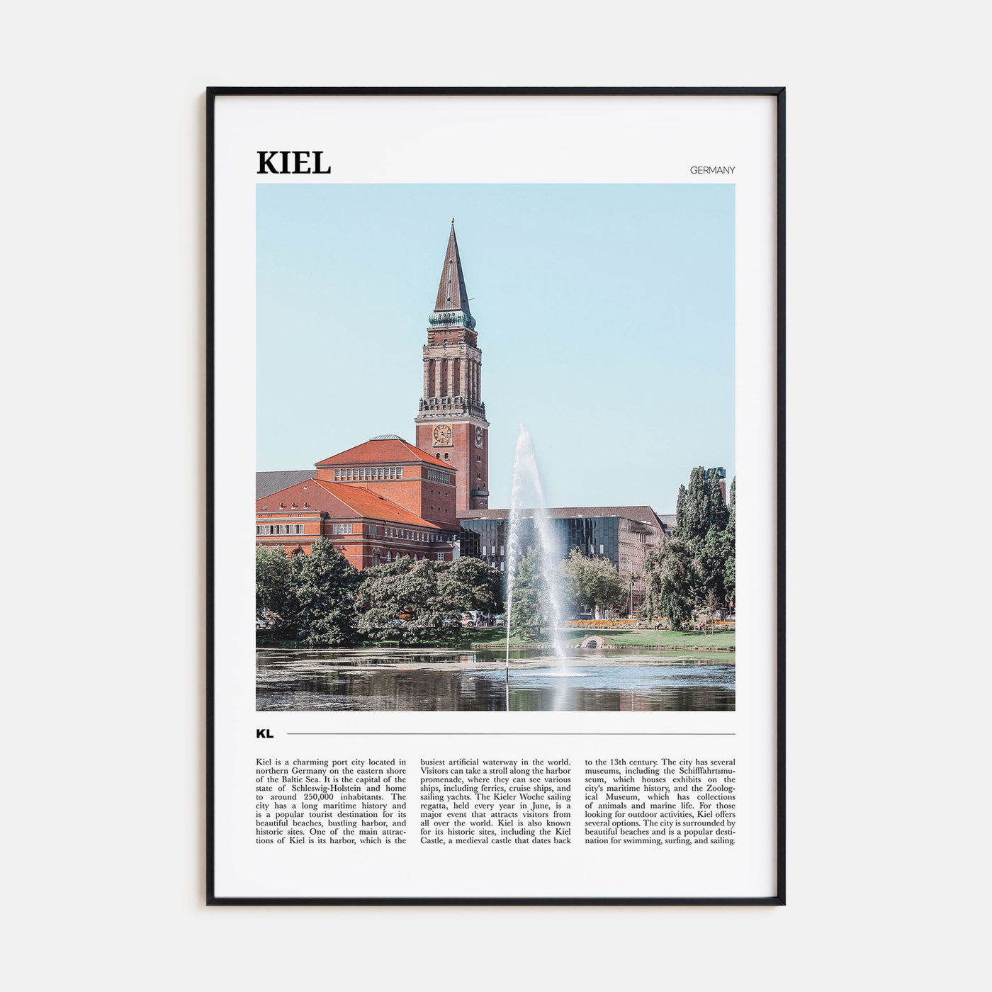 Kiel Travel Color Poster