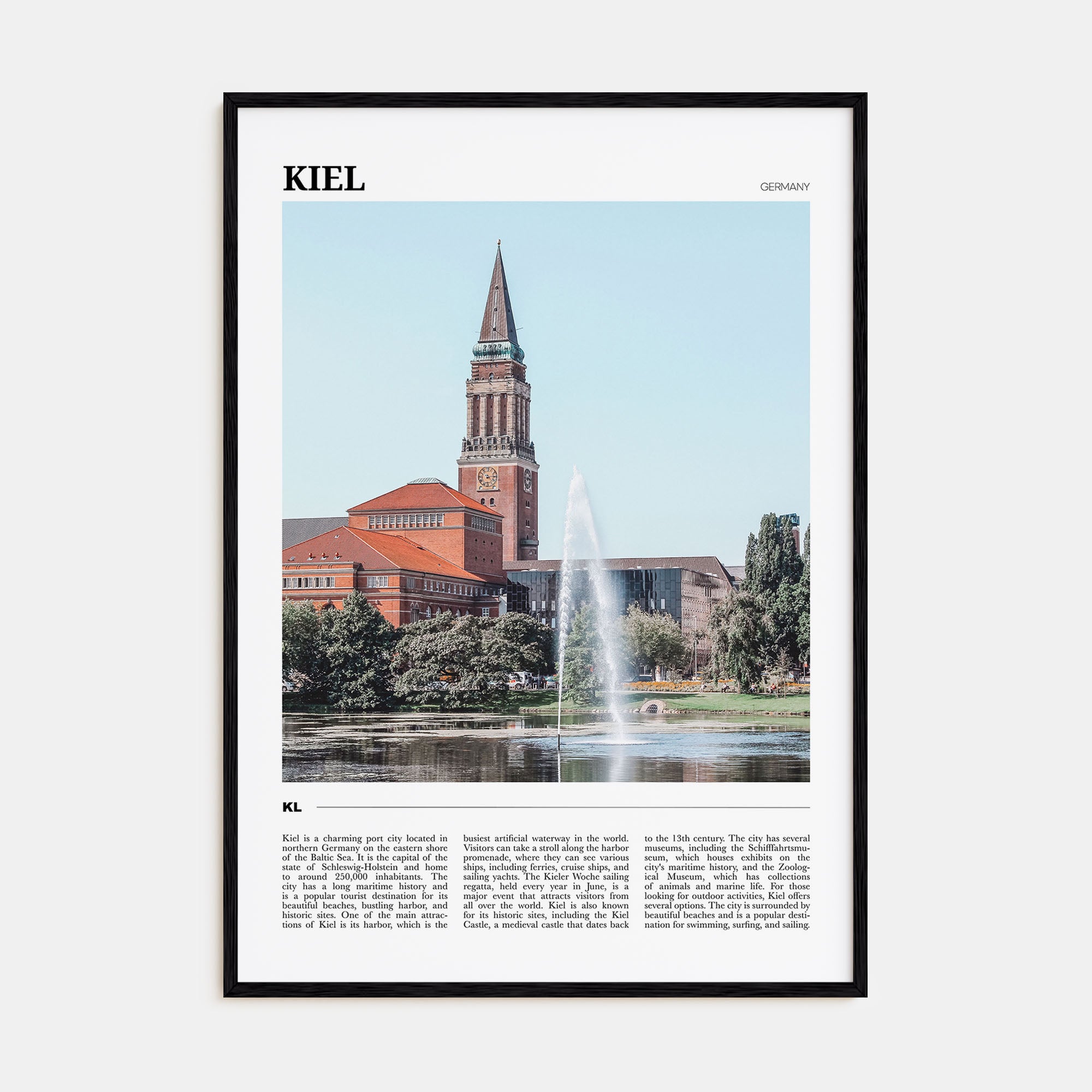 Kiel Travel Color Poster