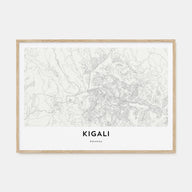 Kigali Map Landscape Poster