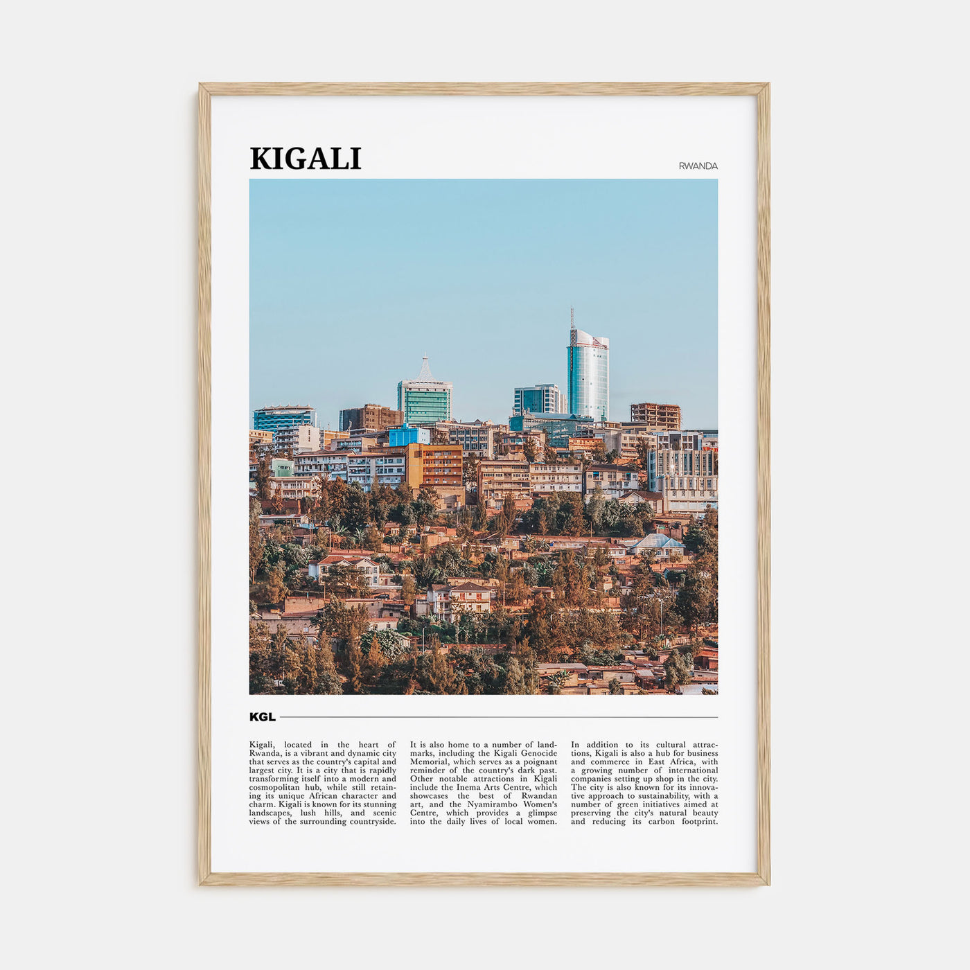Kigali Travel Color Poster