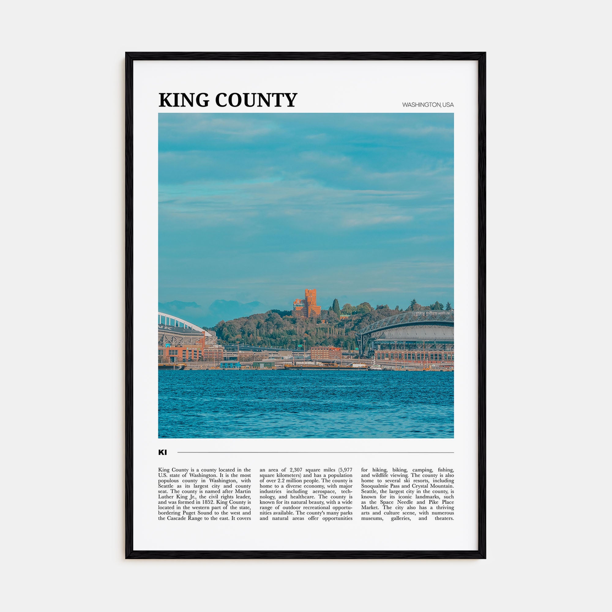 King County Travel Color Poster