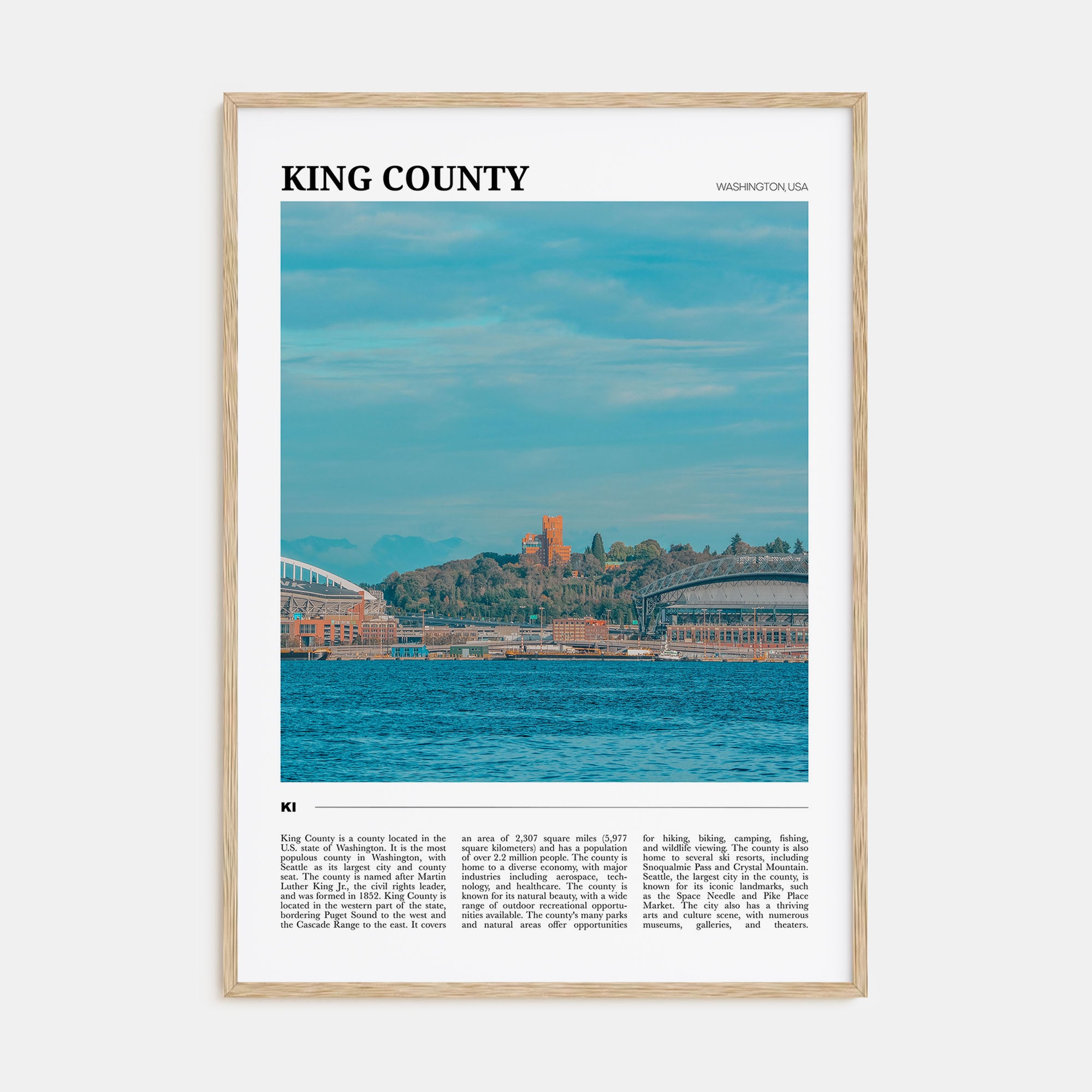 King County Travel Color Poster
