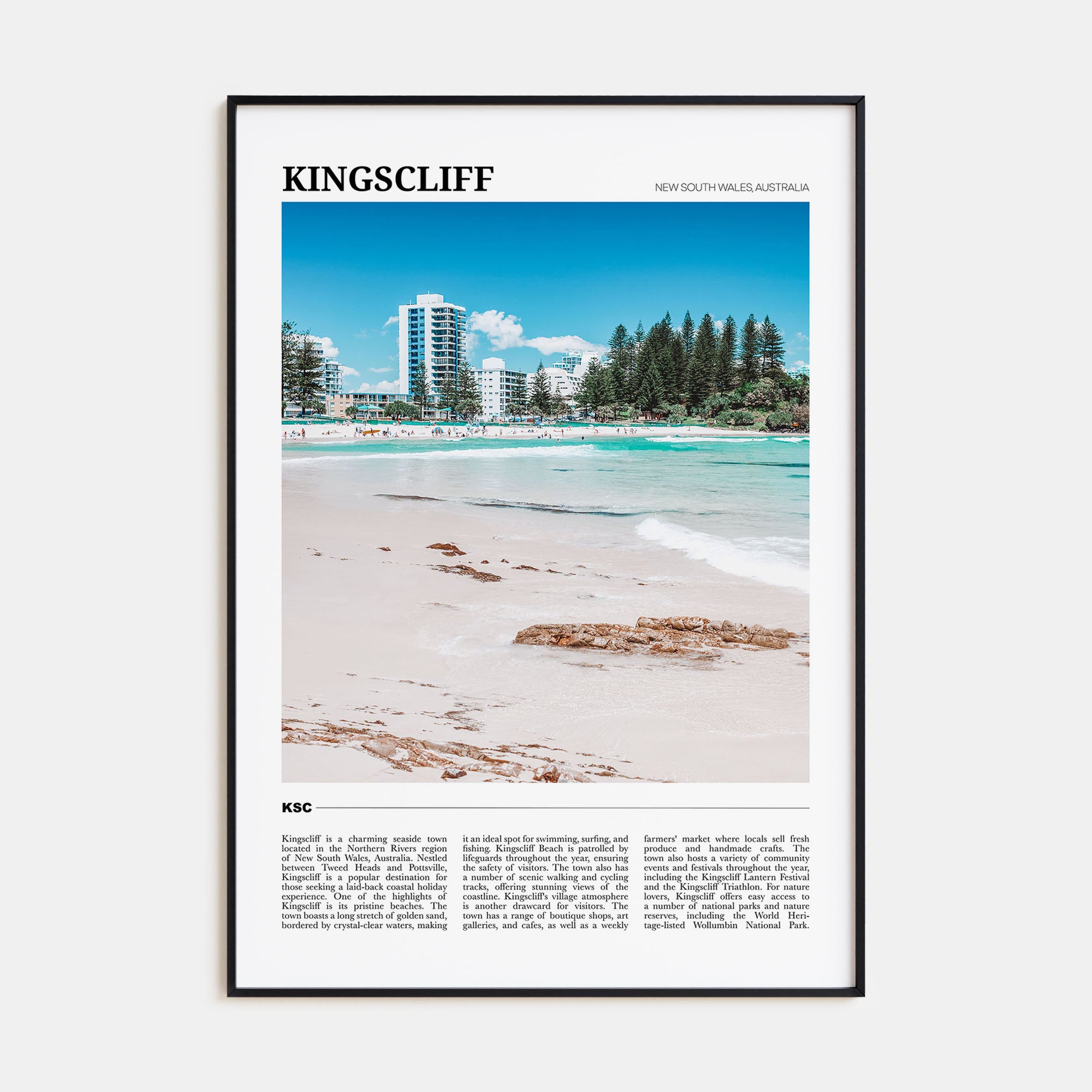 Kingscliff Travel Color Poster