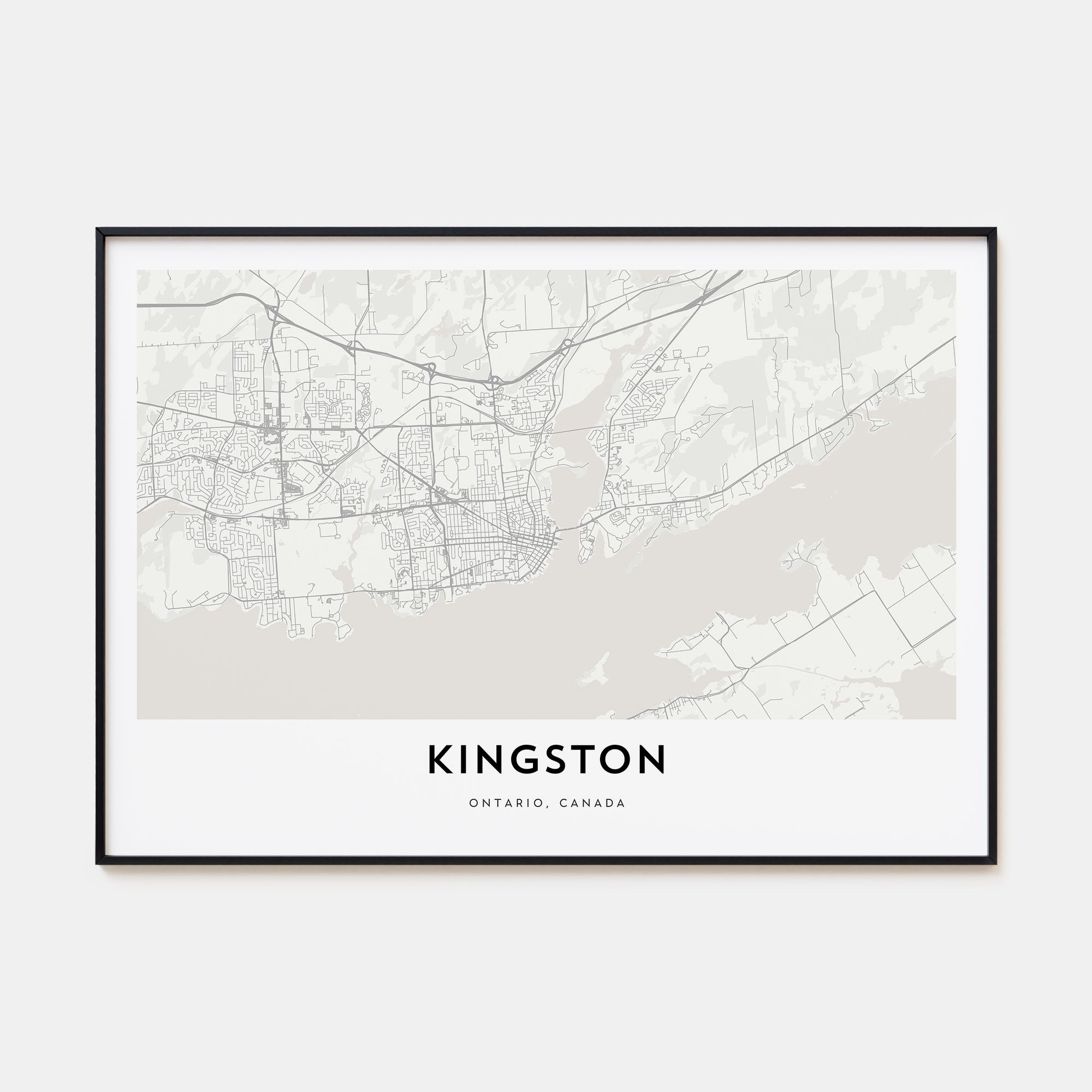 Kingston, Canada Map Landscape Poster