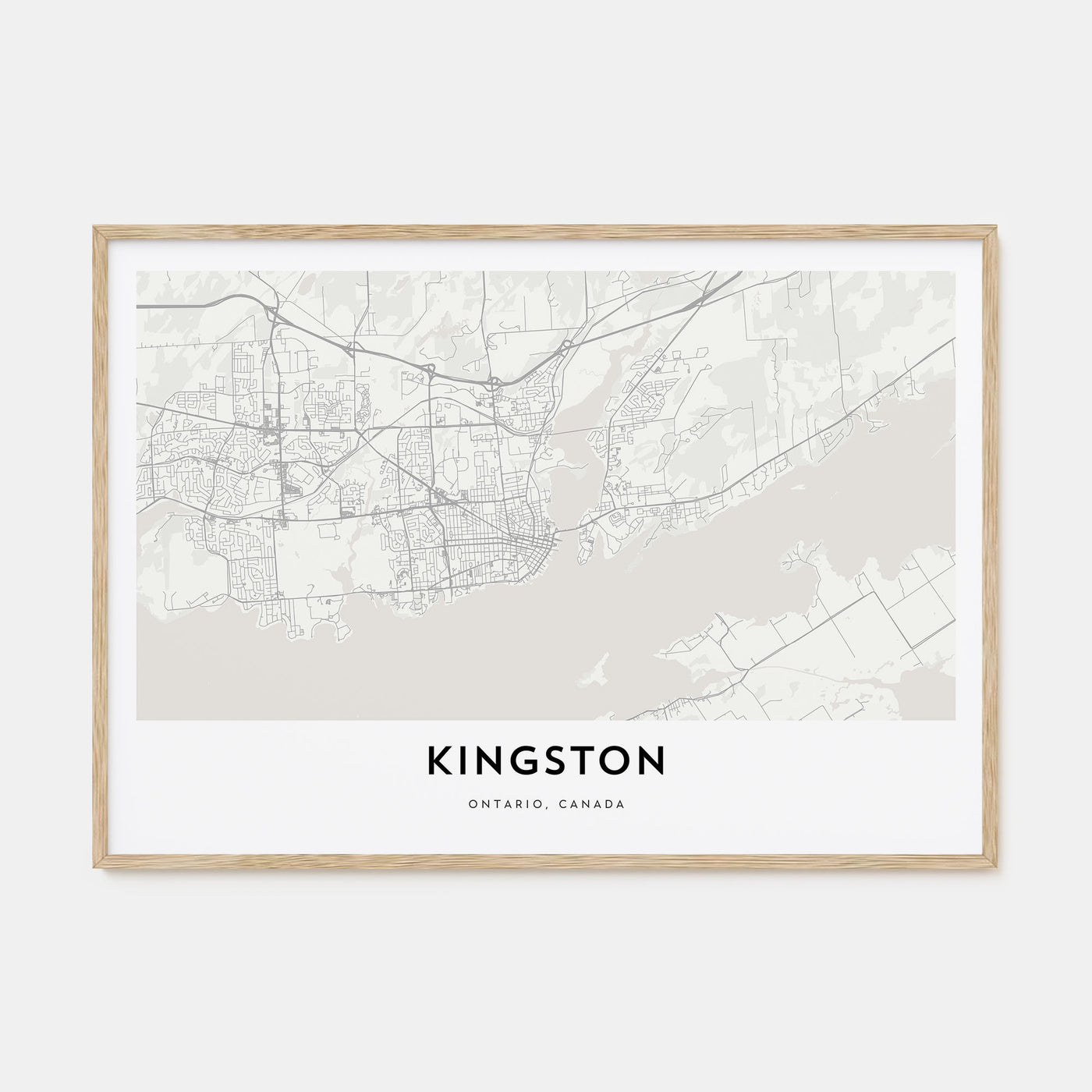 Kingston, Canada Map Landscape Poster
