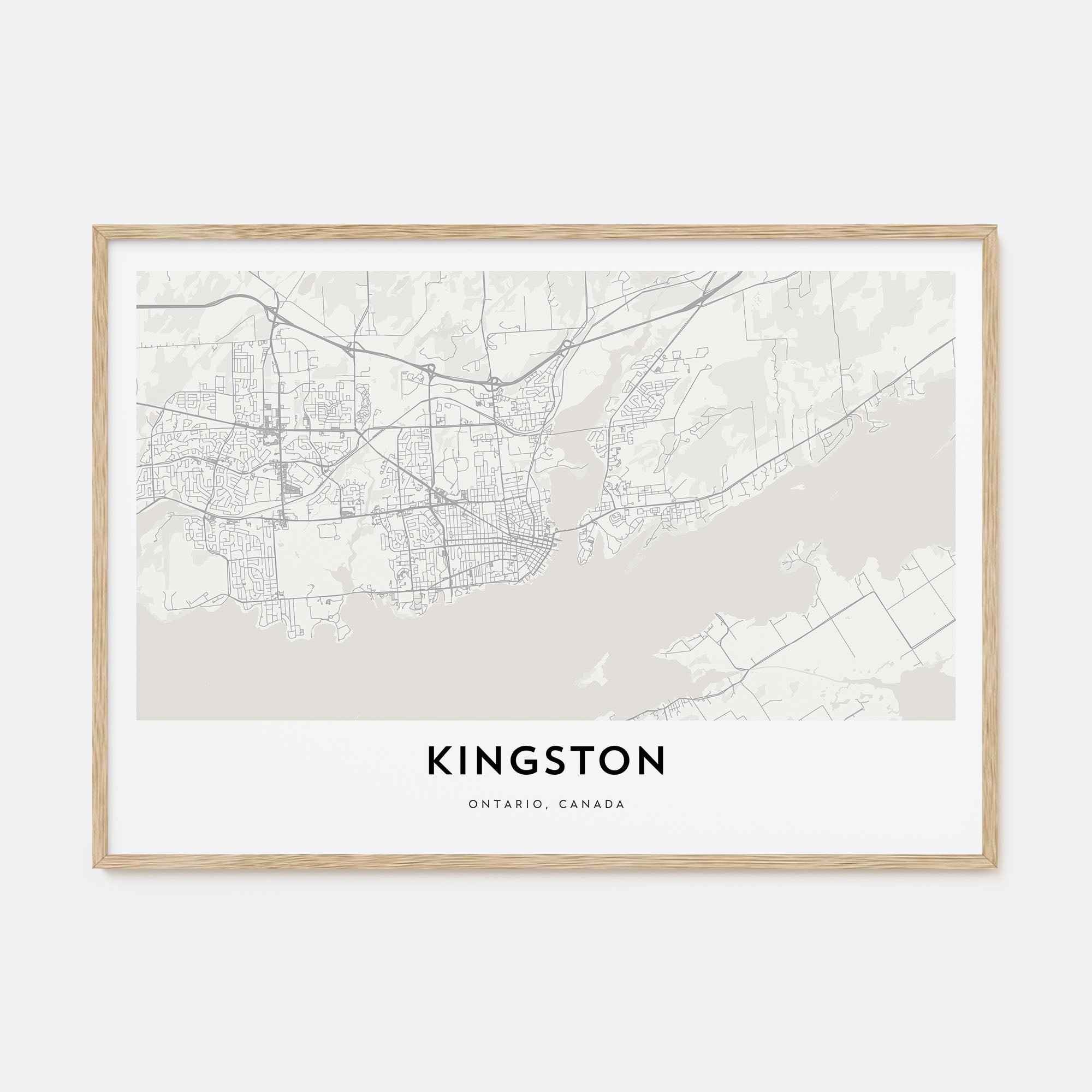 Kingston, Canada Map Landscape Poster