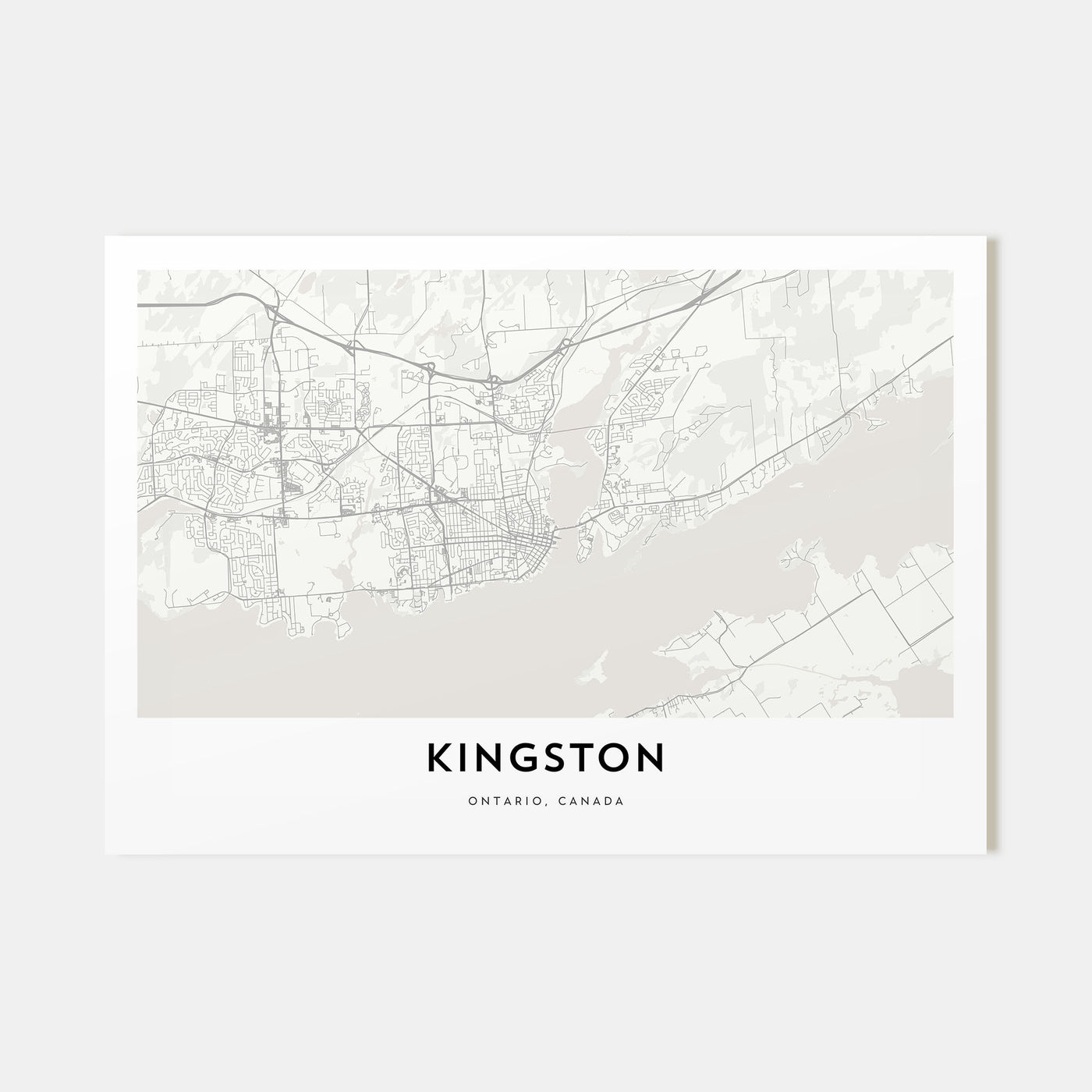 Kingston, Canada Map Landscape Poster