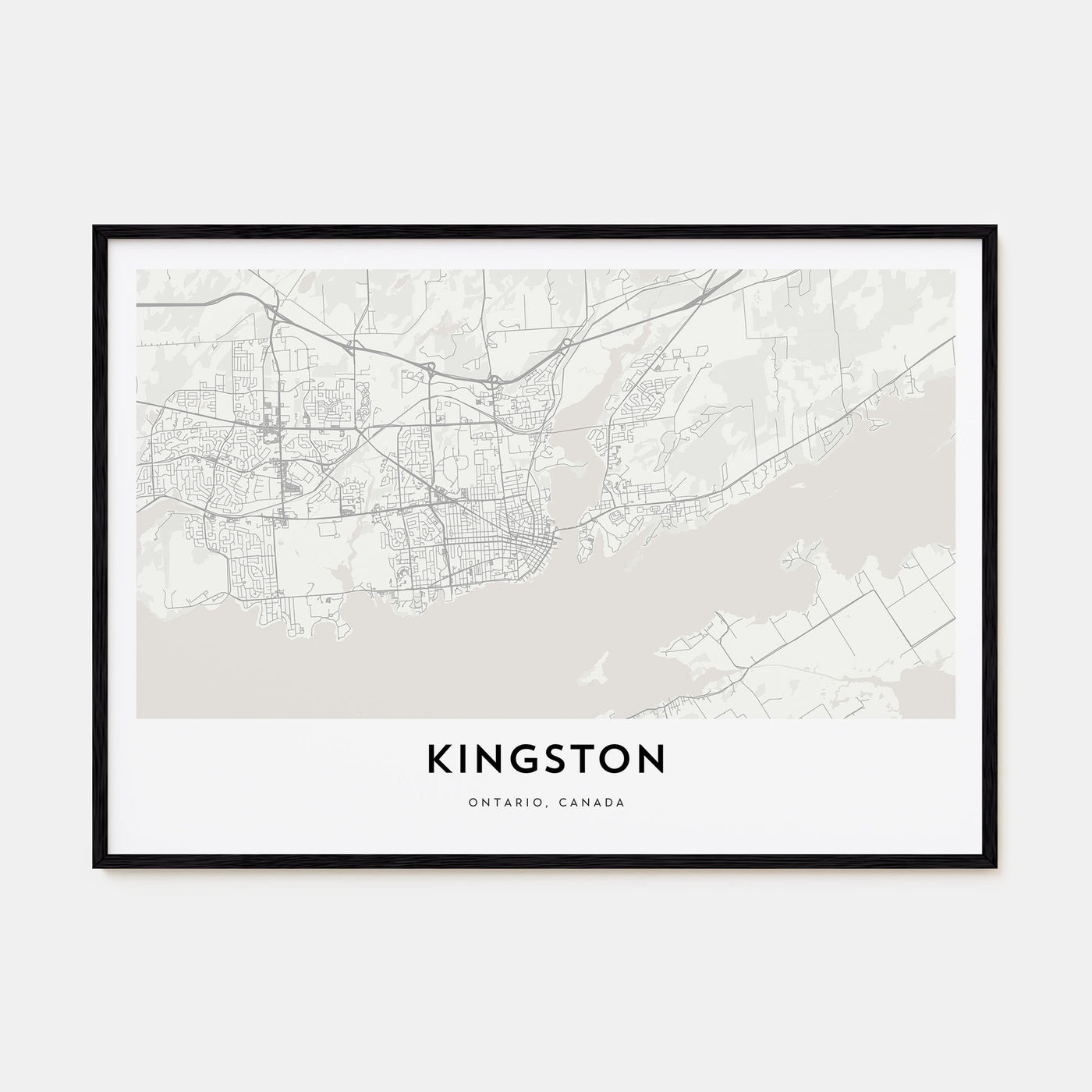 Kingston, Canada Map Landscape Poster