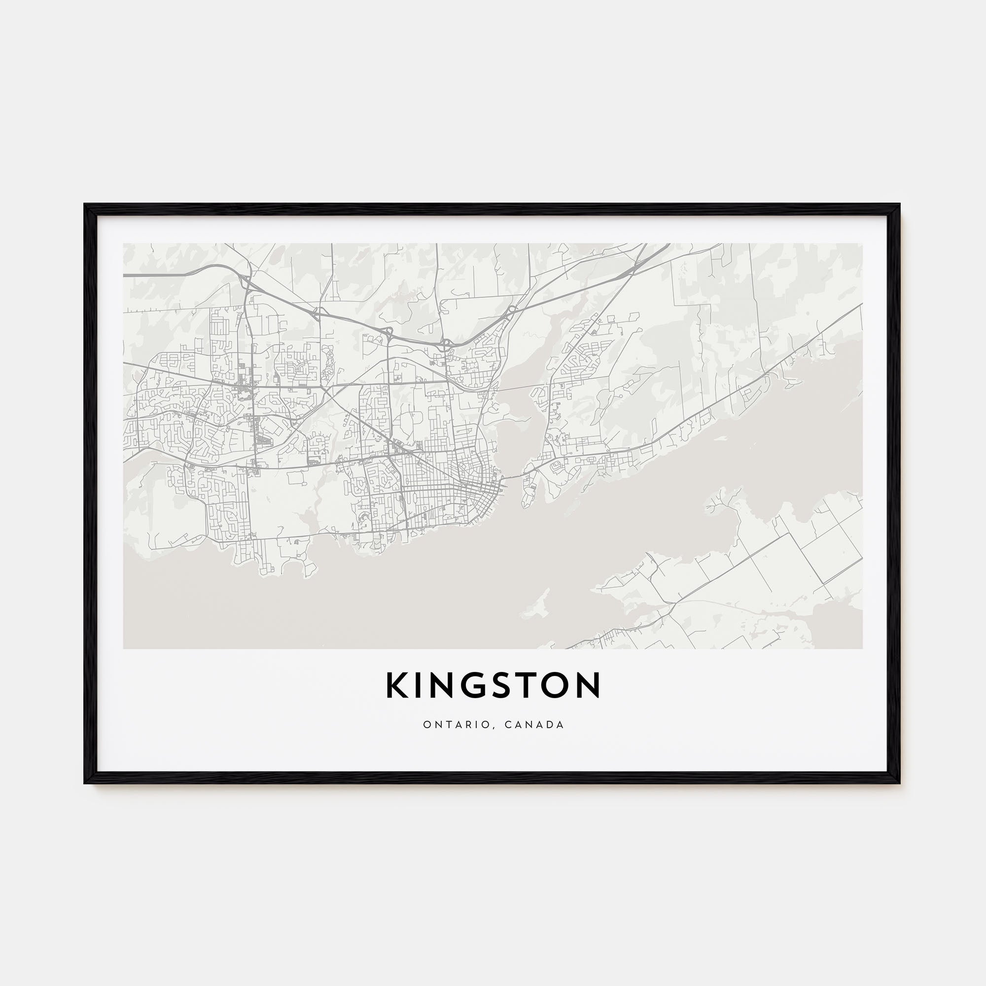 Kingston, Canada Map Landscape Poster