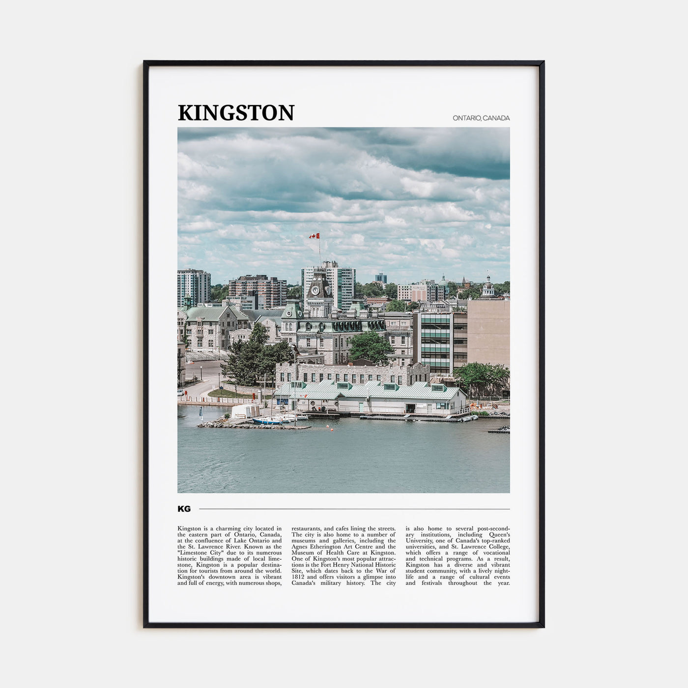 Kingston, Canada Travel Color Poster