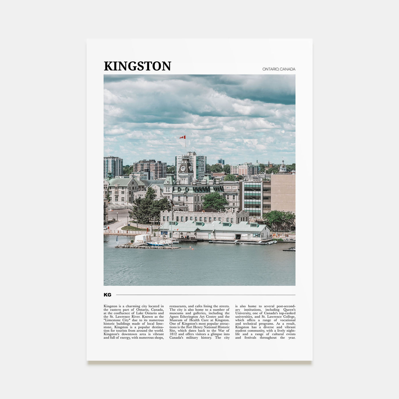 Kingston, Canada Travel Color Poster