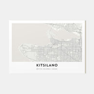 Kitsilano Map Landscape Poster