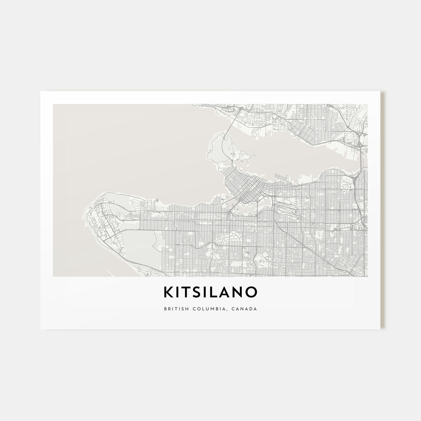 Kitsilano Map Landscape Poster