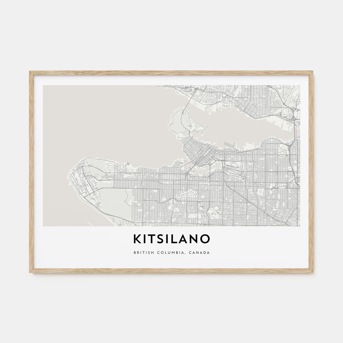 Kitsilano Map Landscape Poster