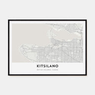 Kitsilano Map Landscape Poster