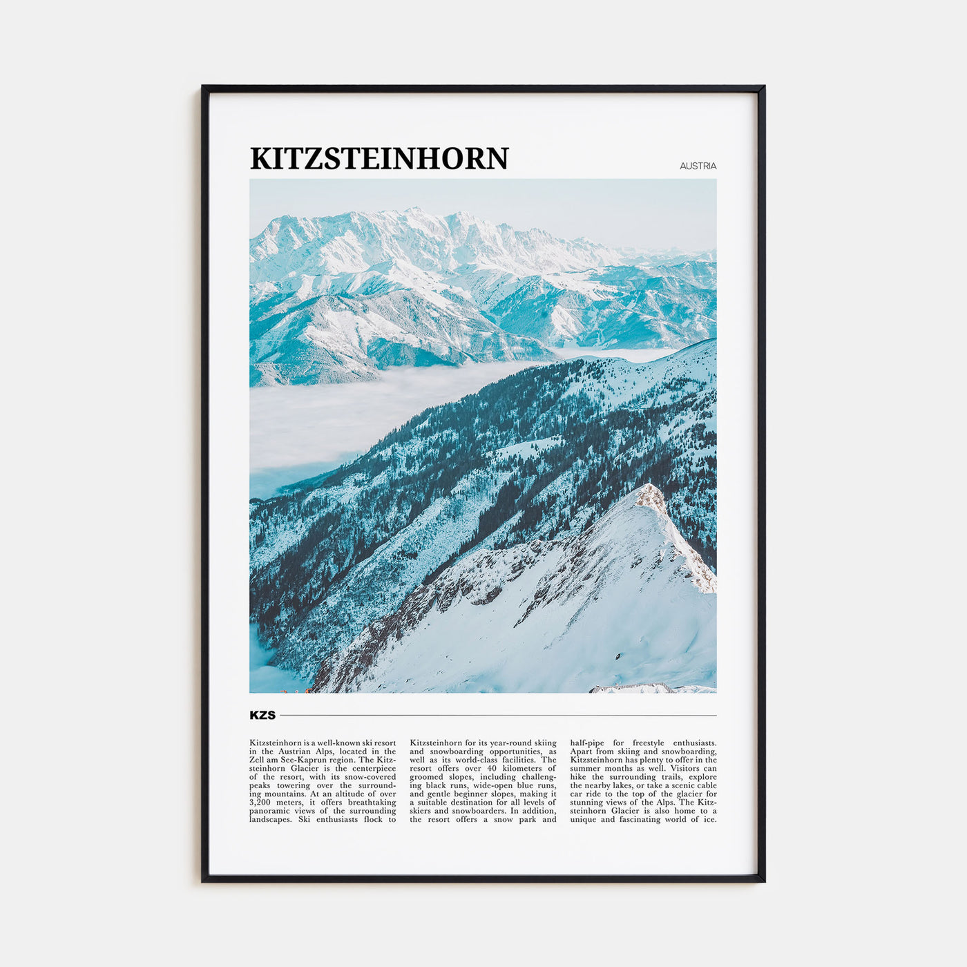 Kitzsteinhorn Travel Color Poster