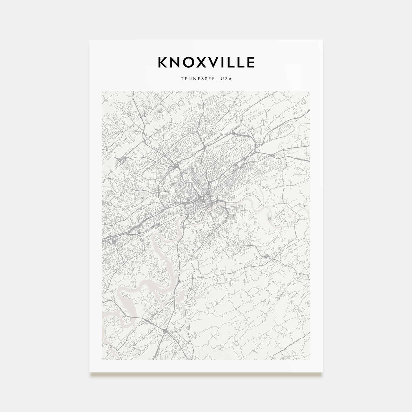 Knoxville Map Portrait Poster