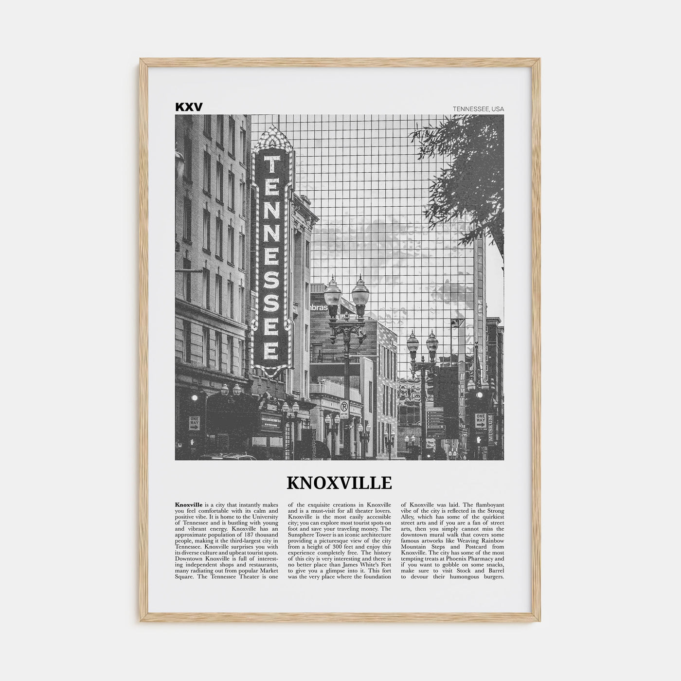 Knoxville Travel B&W No 1 Poster
