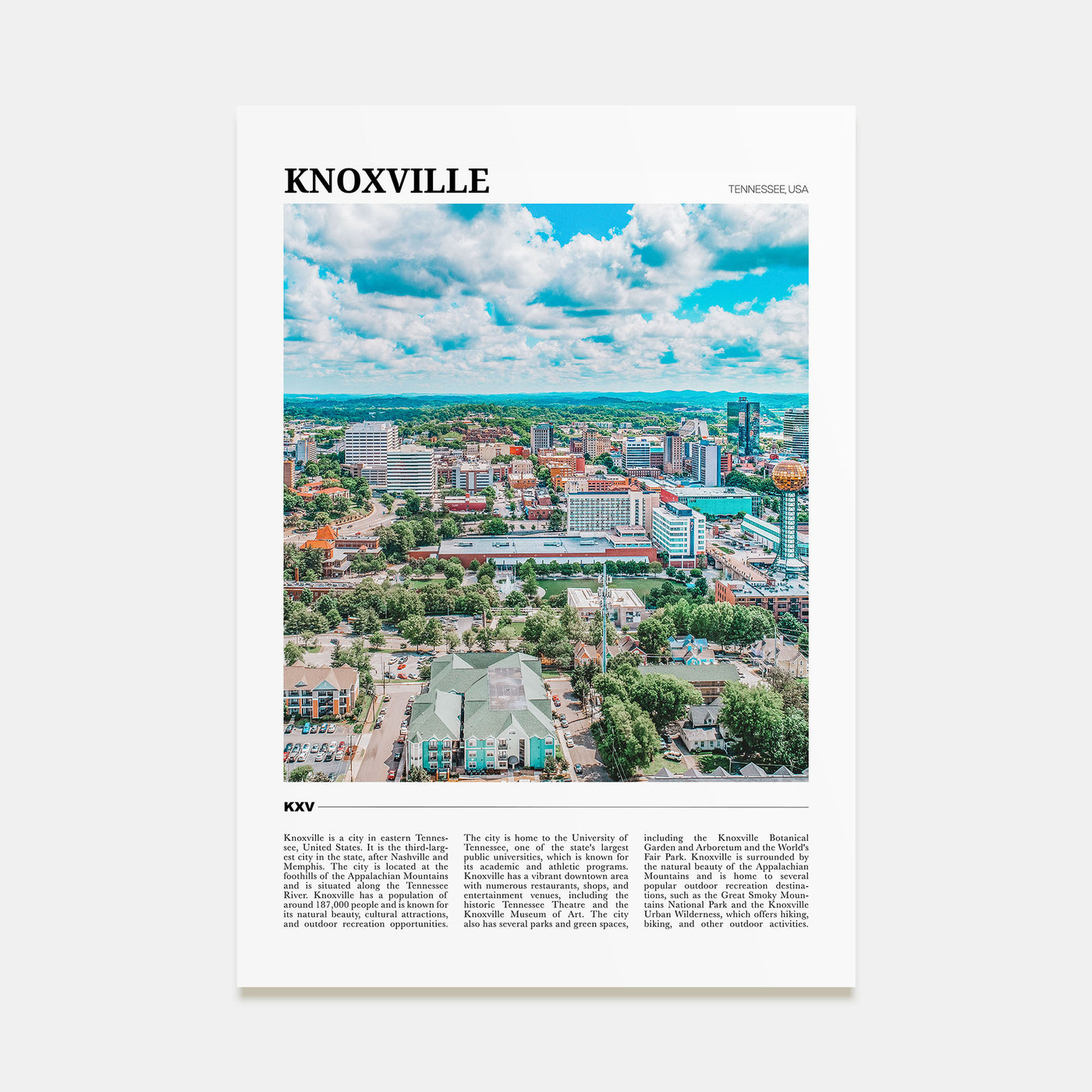 Knoxville Travel Color Poster