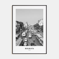 Kolkata Portrait B&W Poster