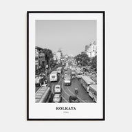 Kolkata Portrait B&W Poster