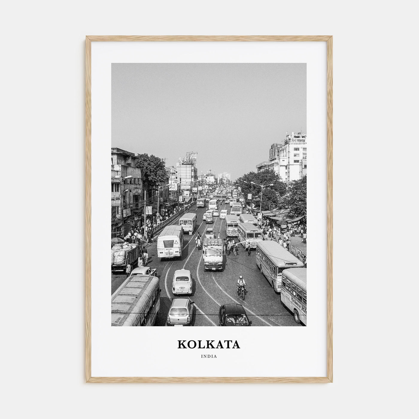 Kolkata Portrait B&W Poster