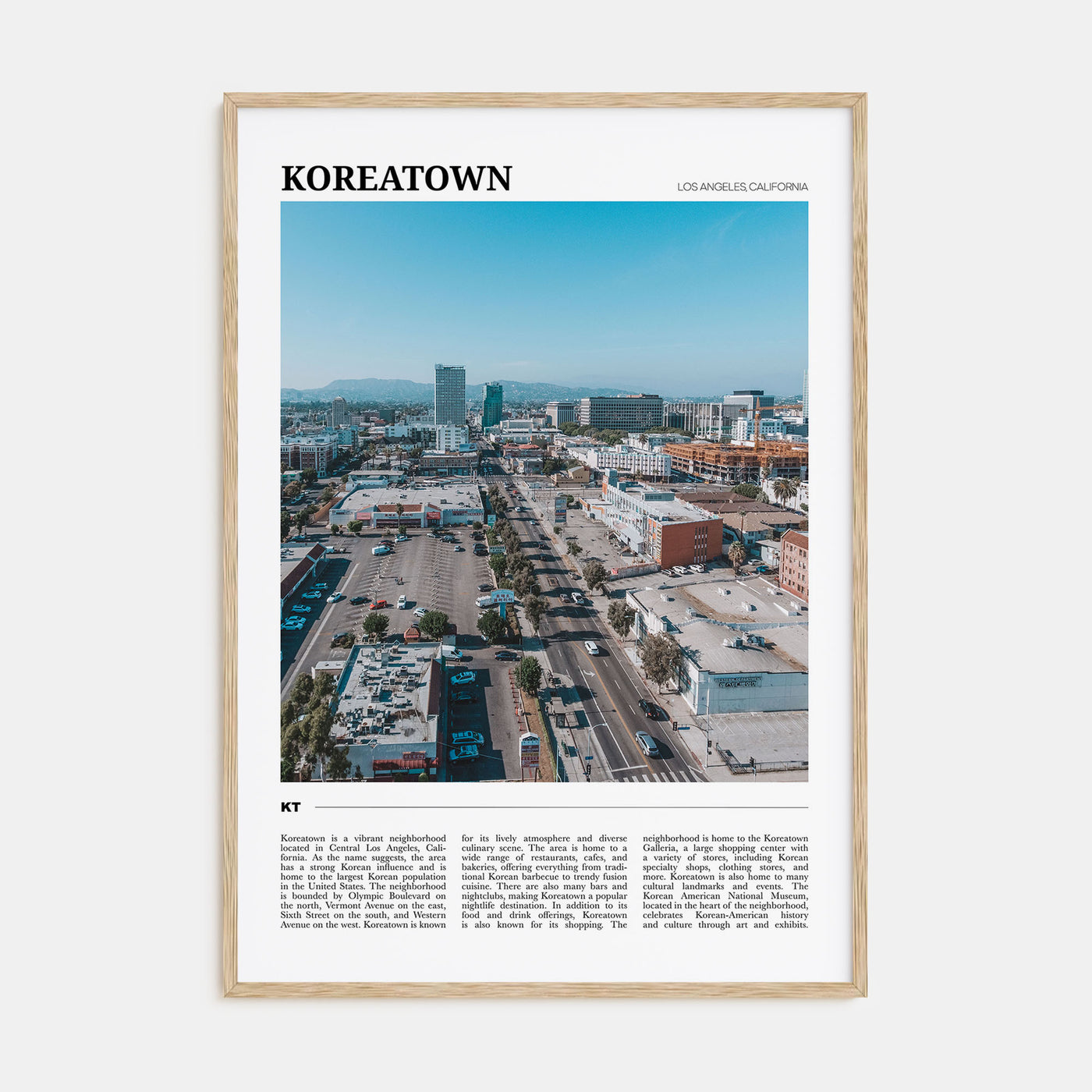 Koreatown, Los Angeles Travel Color Poster