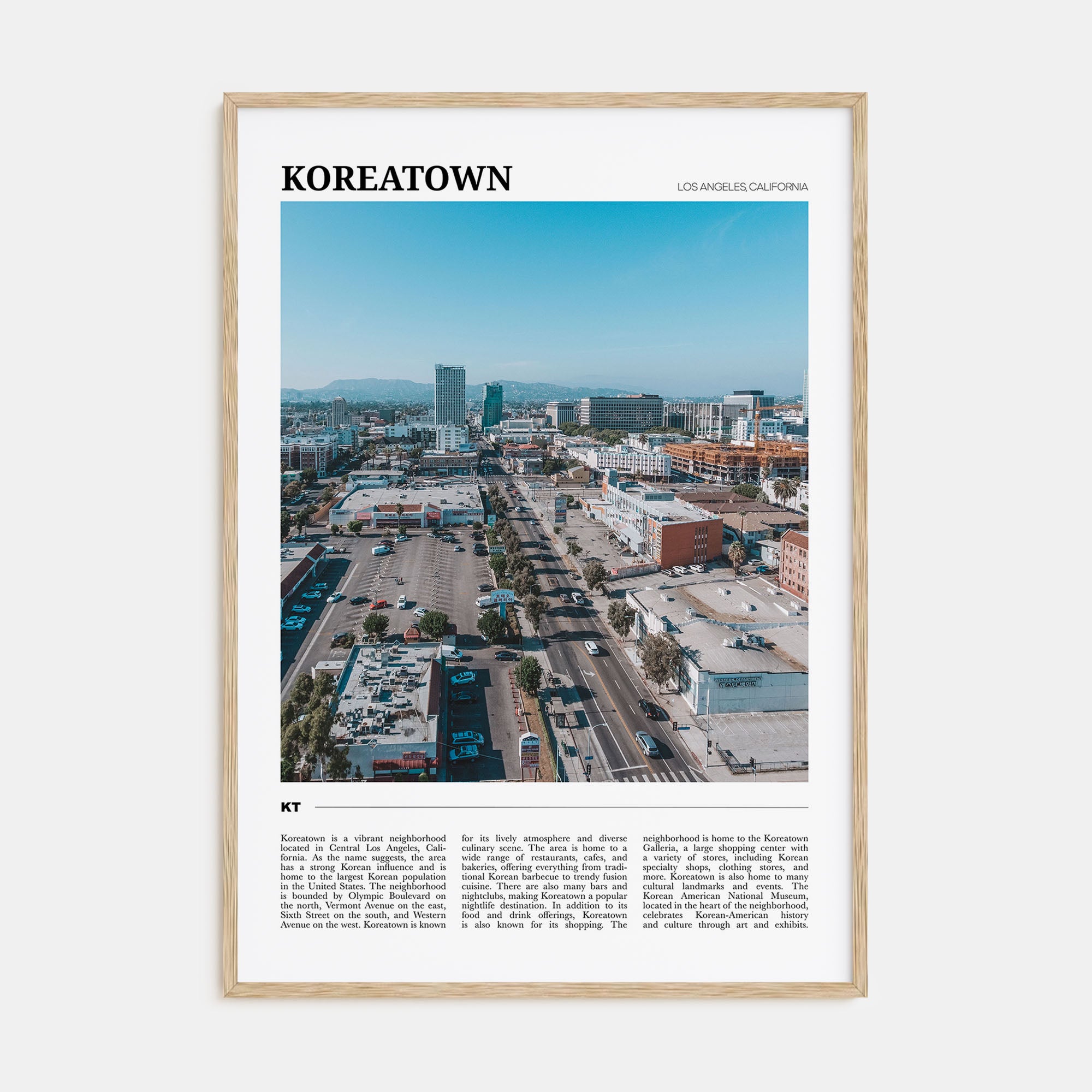 Koreatown, Los Angeles Travel Color Poster