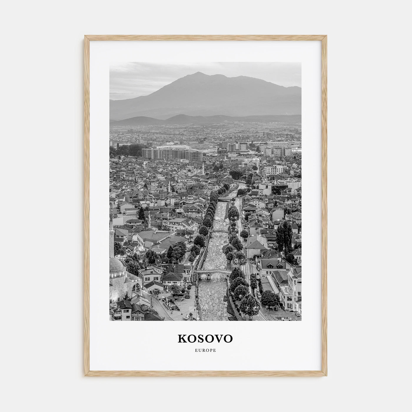 Kosovo Portrait B&W Poster