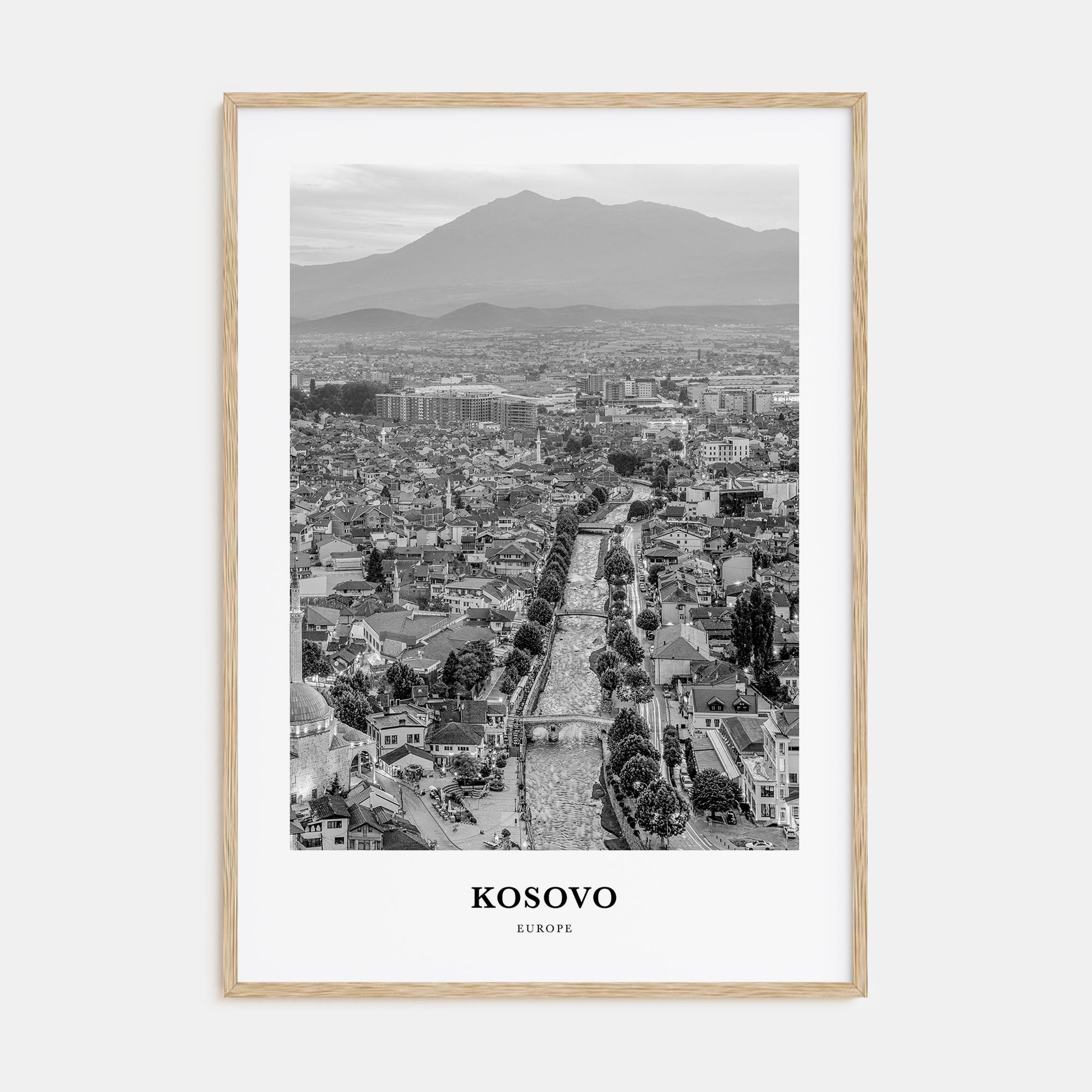 Kosovo Portrait B&W Poster