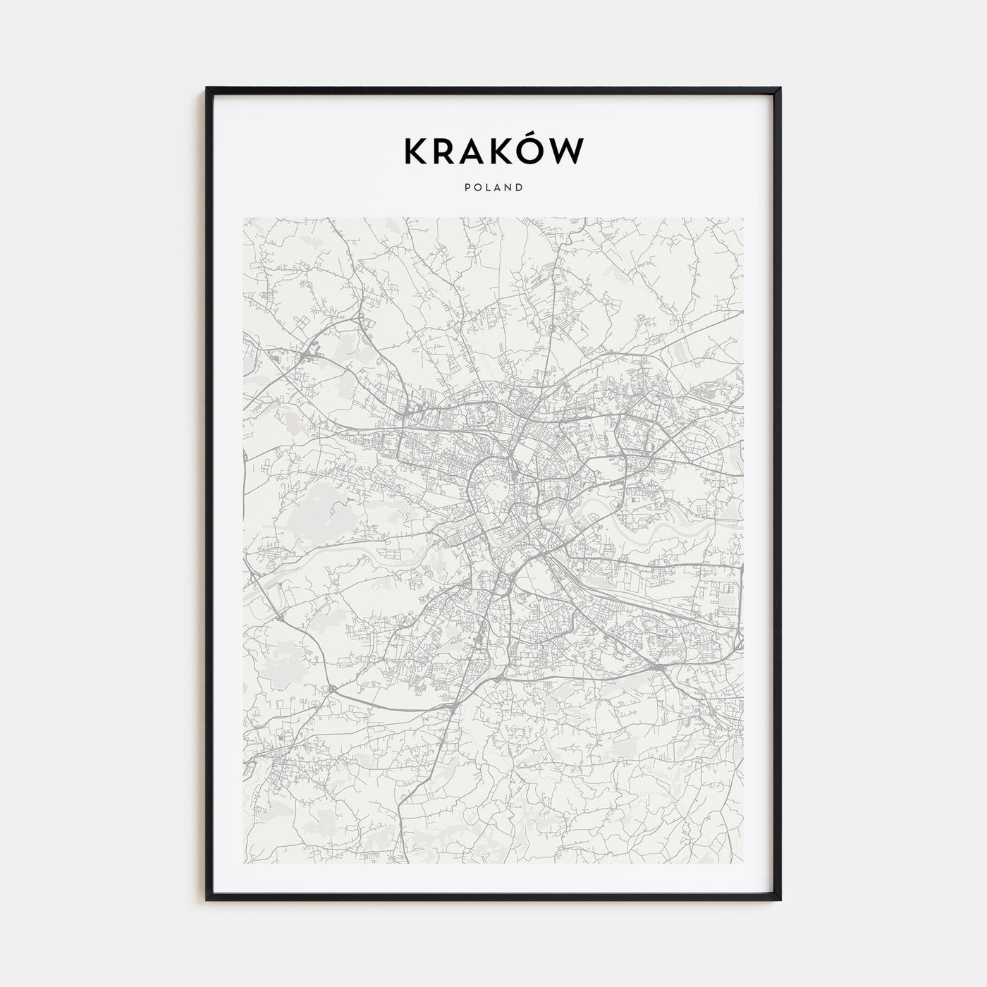 Kraków Map Portrait Poster