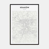 Kraków Map Portrait Poster
