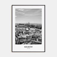 Kraków Portrait B&W Poster