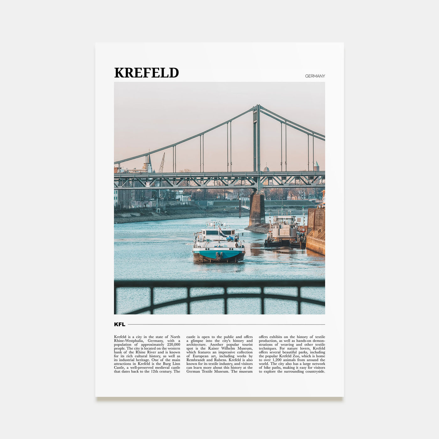 Krefeld Travel Color Poster
