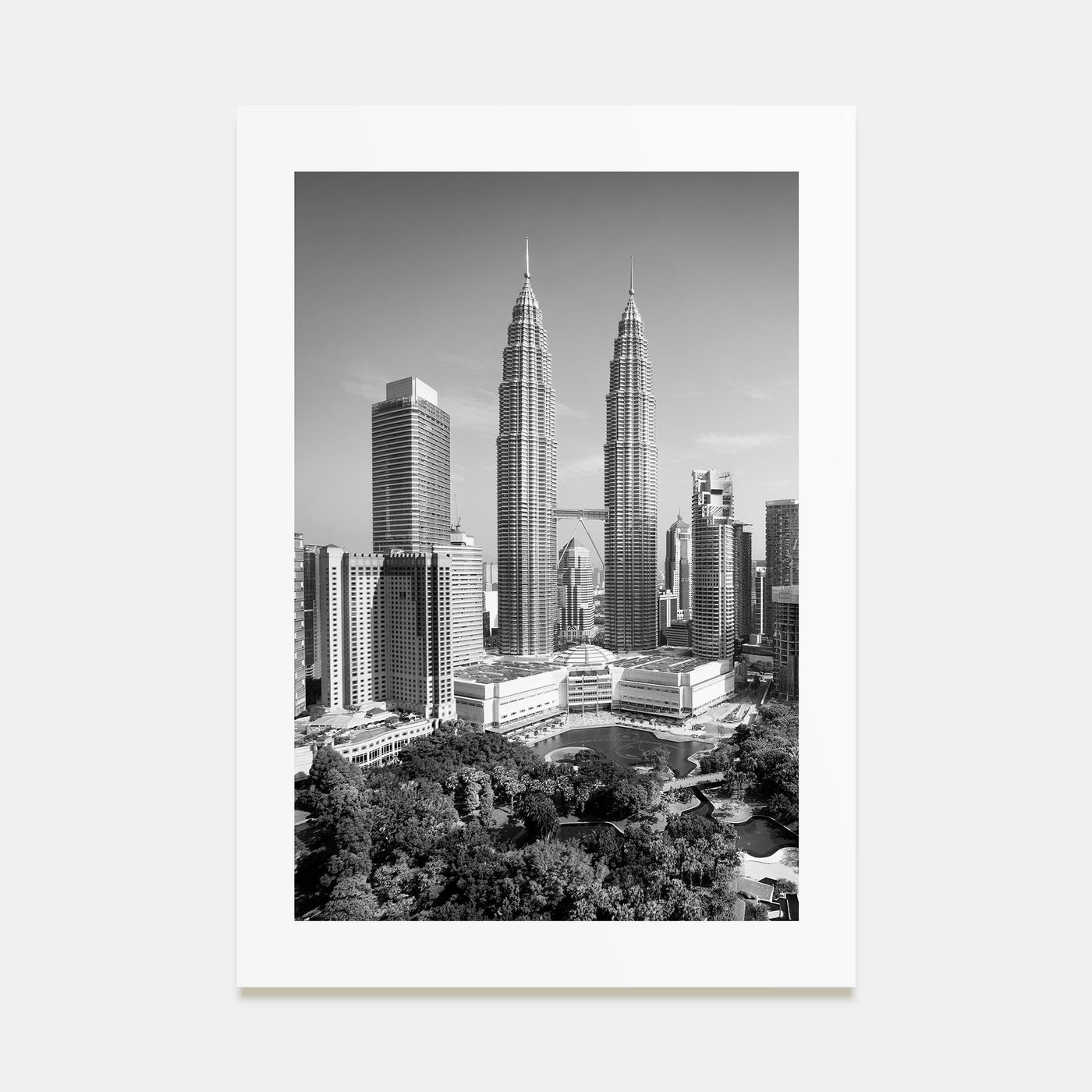 Kuala Lumpur Photo B&W Poster