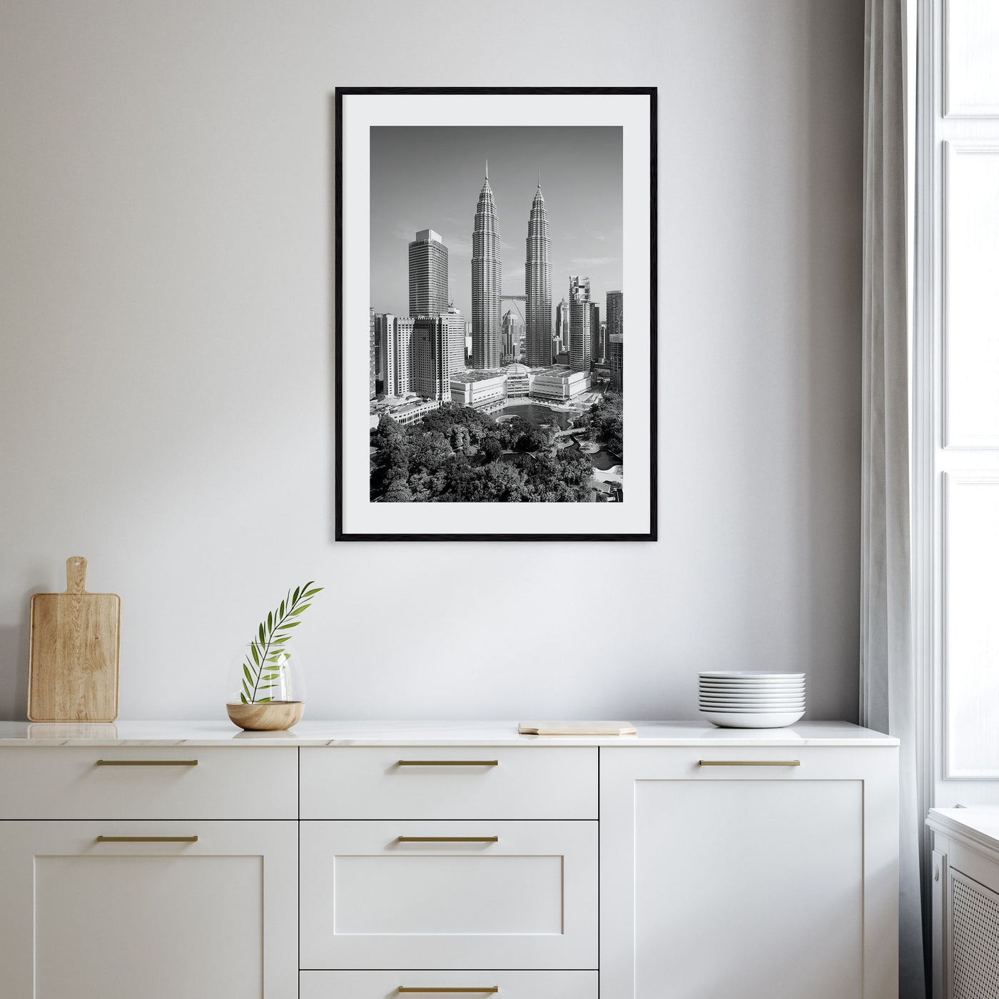 Kuala Lumpur Photo B&W Poster