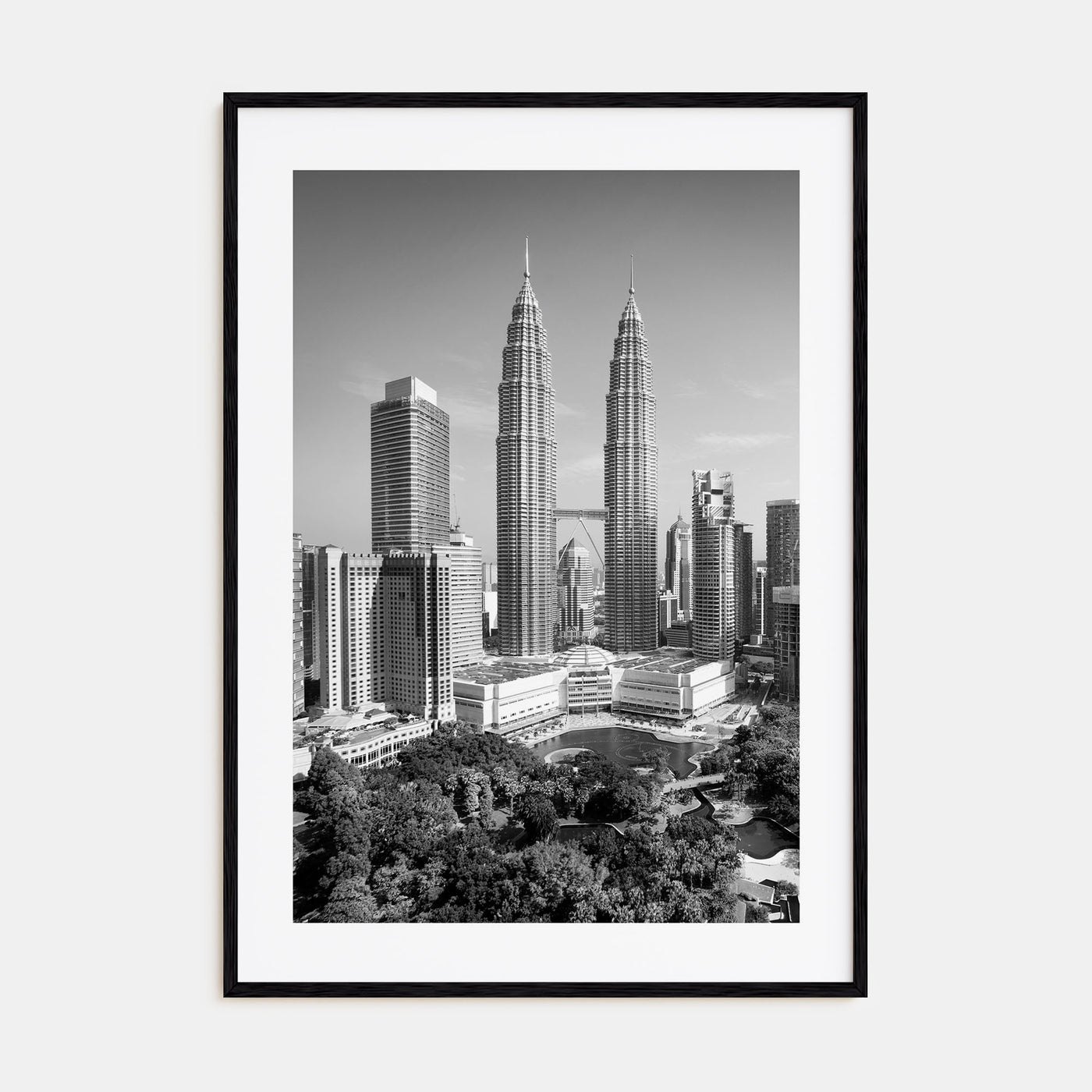 Kuala Lumpur Photo B&W Poster