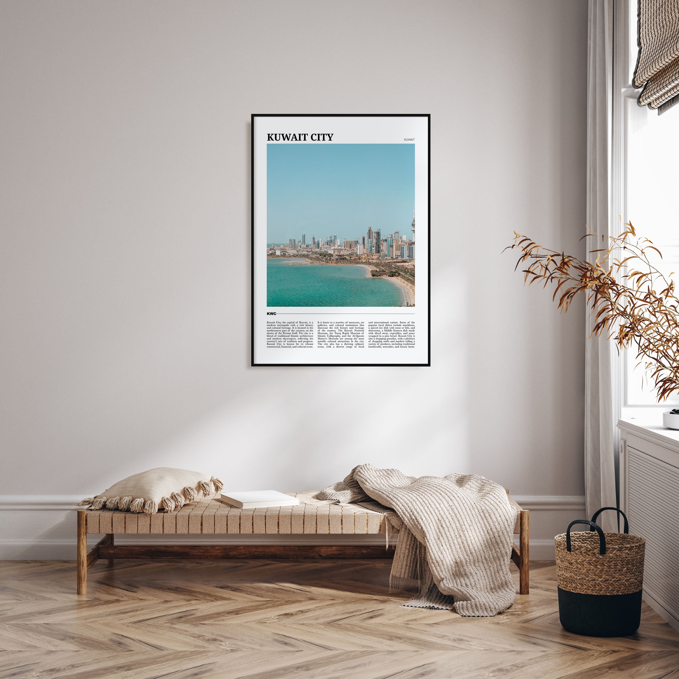 Kuwait City Travel Color Poster