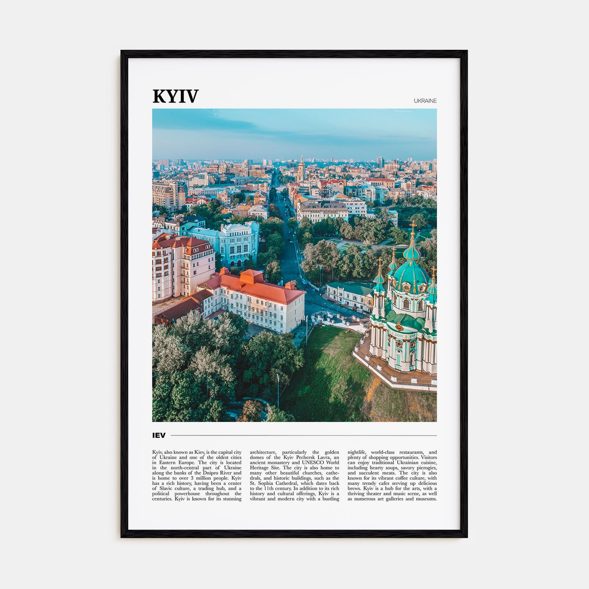 Kyiv Travel Color Poster