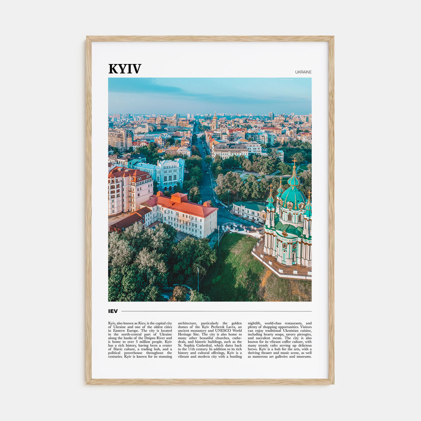 Kyiv Travel Color Poster