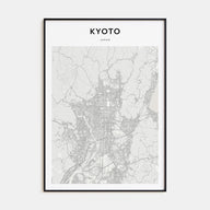 Kyoto Map Portrait Poster