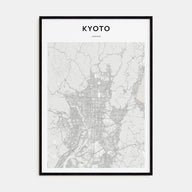 Kyoto Map Portrait Poster