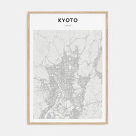 Kyoto Map Portrait Poster