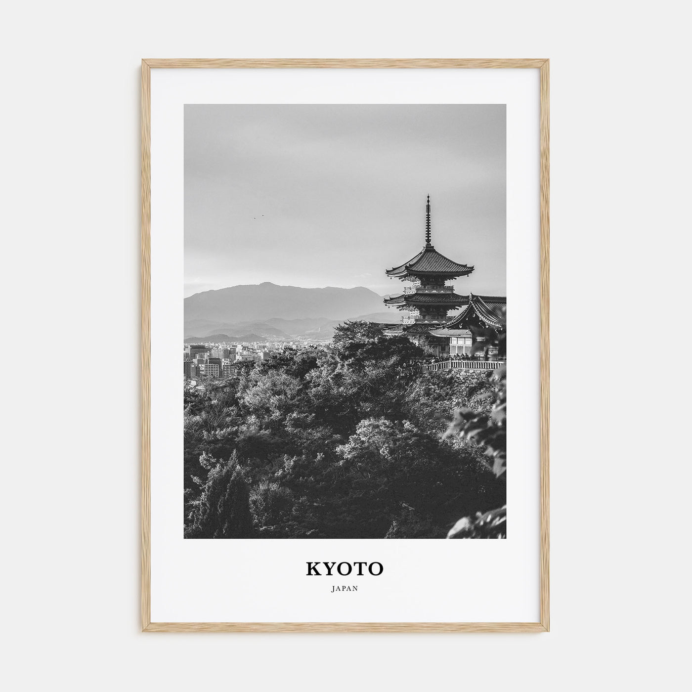 Kyoto Portrait B&W No 1 Poster