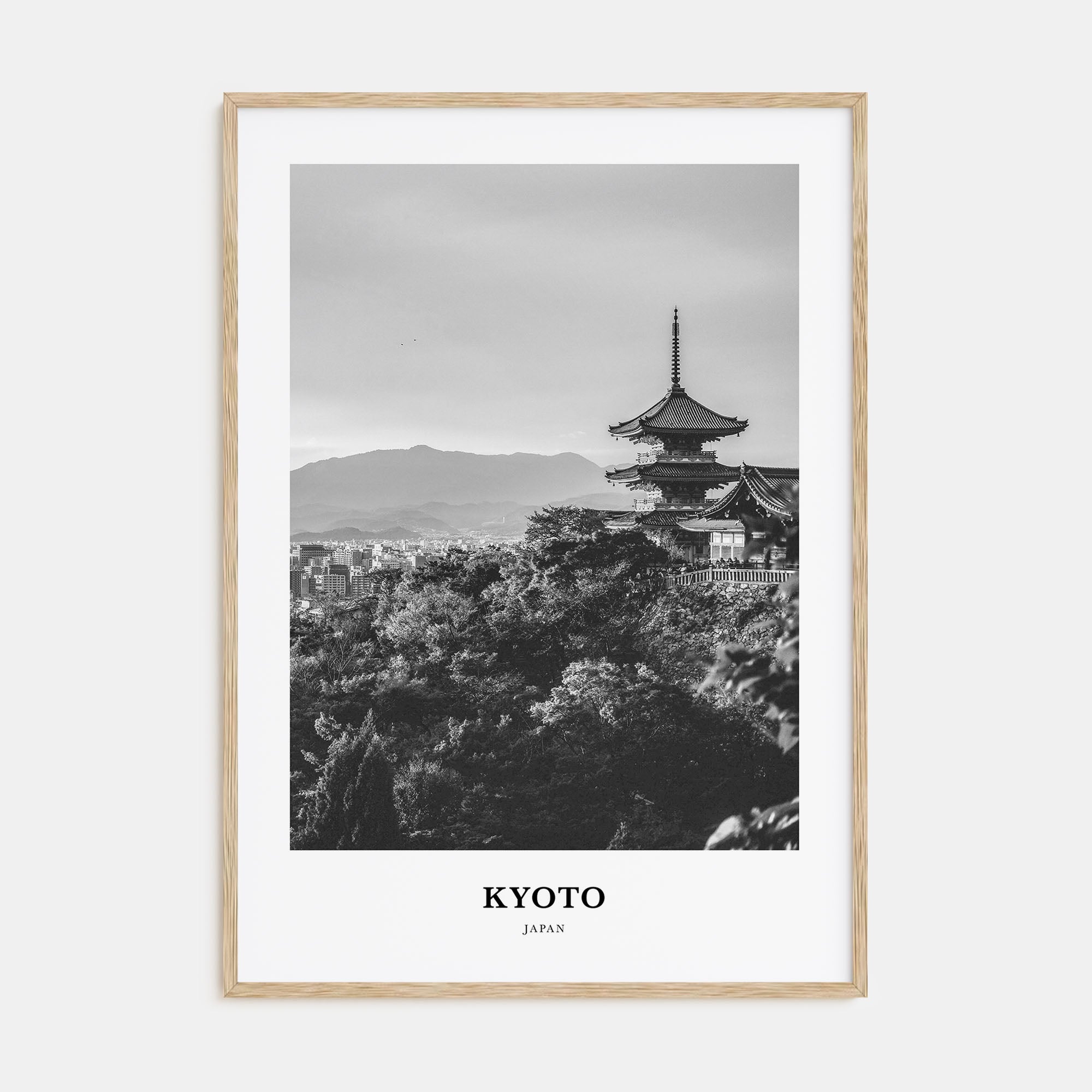 Kyoto Portrait B&W No 1 Poster