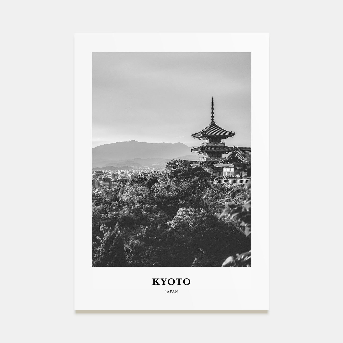 Kyoto Portrait B&W No 1 Poster